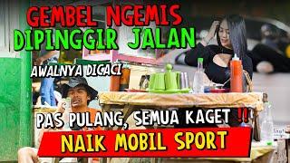 Gembel ngemis di pinggir jalan awalnya dicaci, pas pulang semua kaget naik mobil sport