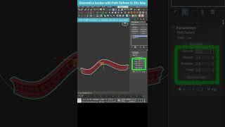 Creating Decorative Borders with Path Deform in 3Ds Max #shorts #3dsmax #tips #pathdeform