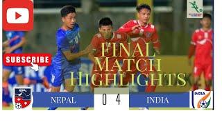 Highlights:FINAL NEPAL VS INDIA ।। SAFF U17 CHAMPIONSHIP 2022 FINAL #SAFF #saffyouth #saffu17 #final