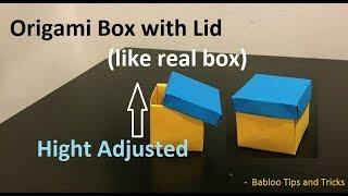 New way of Origami Box with Lid (like real box) - Babloo Tips and Tricks