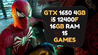 GTX 1650 + i5 12400F & 16GB Ram : 15 Games Tested