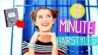 EASY 5 Minute BACK TO SCHOOL Heatless Hairstyles! 2016 | Tatiana Boyd