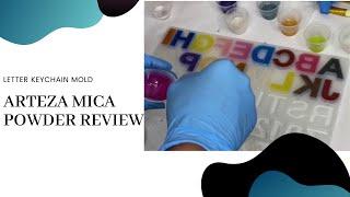 Arteza Mica Powder Colors in Resin Review Using a Letter Mold