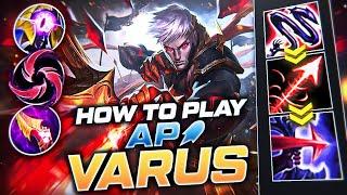 HOW TO PLAY AP NUKER VARUS MID | S+ Build & Runes | Season 12 Varus Mid Guide | League of Legends