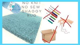 EASY SHAGGY RUG NO KNIT AND NO SEW / FAST