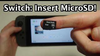 Nintendo Switch How to Insert Micro SD Card