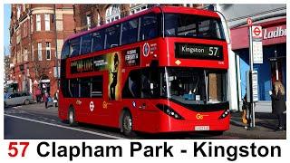 London Bus Route 57 Clapham Park to Kingston.