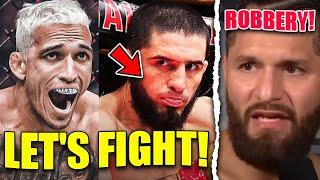 Charles Oliveira TO FIGHT Islam Makhachev, Jorge Masvidal says judges were INFLUENCED by crowd