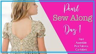 Pearl Sew Along day 1 - Girls zipper back top/ dress  sewing video tutorial