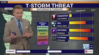 Severe weather threat increases around Portland