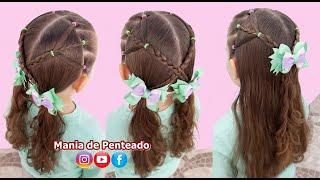 2 em 1 Penteados Rápidos e Fáceis para Meninas | 2 in 1 Quick and Easy Hairstyles for Girls