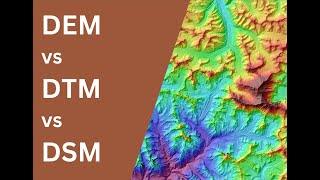 Difference Between DEM DTM and DSM