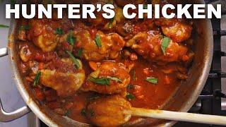 Chicken chasseur (Frenchy chicken stew with tomatoes and butter)