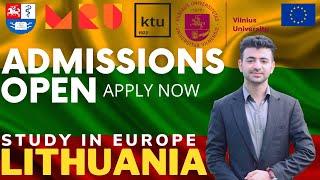 STUDY IN EUROPE | LITHUANIA 2024 INTAKE  | Low Tution fee | No IELTS | English Programs | High Visa