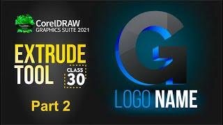 Extrude Tool in CorelDraw 2021 (Part 2) | Class # 30 | Urdu / Hindi - One To Z Design