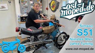 Simson S51 | 90er Jahre Tuning + Tommaselli-Lenker ️ | ost-moped.de