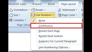 Add line numbers in word - insert continuous line numbers in Word document - Microsoft Word
