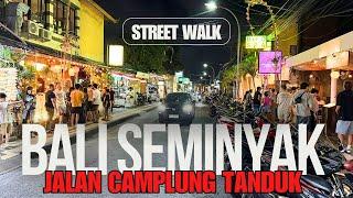 Bali Seminyak Indonesia Night Street Walking Tour Today 2024