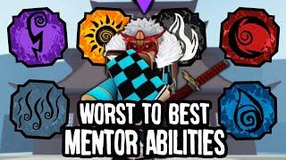 EVERY Kenjutsu Mentor Ability RANKED From WORST To BEST | Shindo Life Kenjutsu Tier List