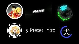 5 Free Preset Intro Amv Anime || Alight Motion