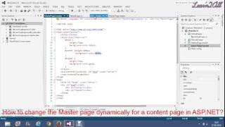 How to change Master Page Dynamically for a content page in ASP.NET?