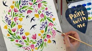 Watercolor for beginners: paint easy watercolor flowers in a few simple steps