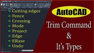 Trim command in AutoCAD || Trim command || #autocad #autocadtutorial