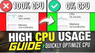 How to FIX HIGH CPU Usage in Just 1 MINUTE For Any PC/Laptop!