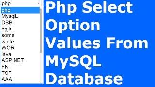 Php : How To Get Select Option Value From MySQL Database Using Php [ with source code ]