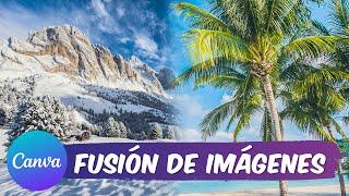  Como fusionar imágenes en CANVA 