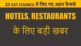 HOTELS, RESTAURANTS के लिए बड़ी खबर by CA Piyush Mishra