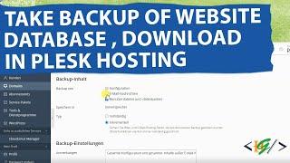 How to Take Backup of Website and Database and Download in Plesk Hosting