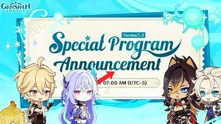 GET 300 PRIMOGEMS REDEEM CODE!! VERSION 5.5 SPECIAL PROGRAM LIVESTREAM IS CONFIRMED genshin impact