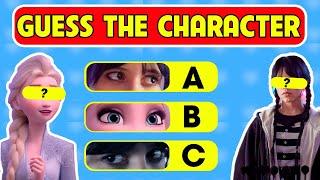 Guess The Wednesday & Disney Character By Their Eyes|Wednesday addams quiz| Great Quiz