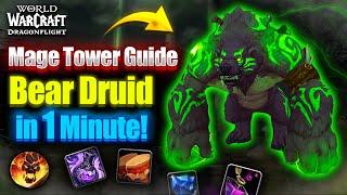 Defeat Guardian Druid Mage Tower In 1 Minute Easy!  Guide - Patch 10.2.7 [WoW Dragonflight]