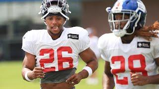 Giants' Saquon Barkley shows off fancy moves