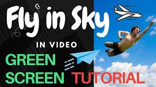 Make a Flying in Sky Video by Green Screen 【Super EASY】