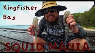 Catching Tiger Squid off The Kingfisher Jetty on K'Gari Fraser Island