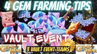 Gems of War How im replenishing my GEM STACK / 4 GEM FARMING TIPS plus 3 VAULT TEAMS VAULT GUIDE