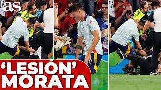 ¡MORATA, LESIONADO por un STEWARD en el ESPAÑA 2 - FRANCIA 1 de la EUROCOPA 2024!