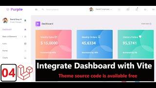 (04) Bootstrap Dashboard in Laravel with Vite | Compile Theme Assets in Laravel with Vite