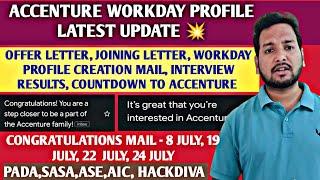 Accenture Breaking Update  | Workday Mail Update | Congratulations Mail | Onboarding Update, Survey