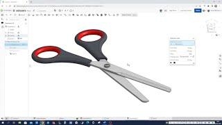 onshape scissors assembly  tutorial:  model, assemble and  animate