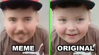 @MrBeast Kid Meme vs Original + Bonus
