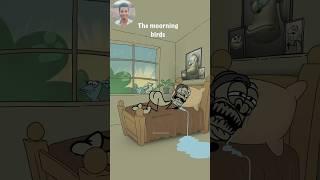 The morning birds  Reaction by Rana  #viral #animation #funny #shorts