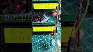 temperature and humidity measuring device with Arduino and dht11 sensor. #sensors  #arduino #lcd