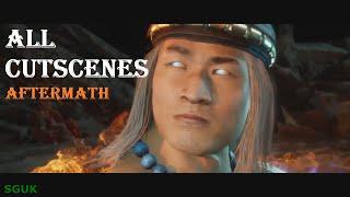 Mortal Kombat 11 Aftermath ALL Fire God Liu Kang Character Cutscenes Story Mode (Matthew Yang King)