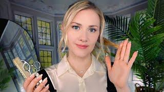 ️ Sleep-inducing Haircut and Curling ‍️ ASMR | Soft Spoken into Whisper