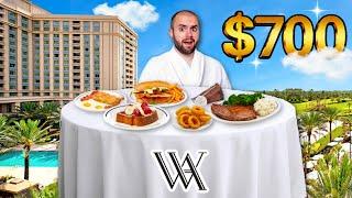 $700 DAY at the 5-STAR Waldorf Astoria Hotel (ROOM SERVICE + BUFFET)