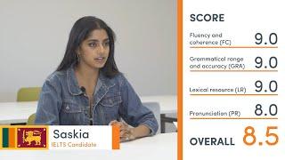 Band 8.5 IELTS Practice Speaking Exam (mock test) - with teacher feedback - Saskia from Sri Lanka 